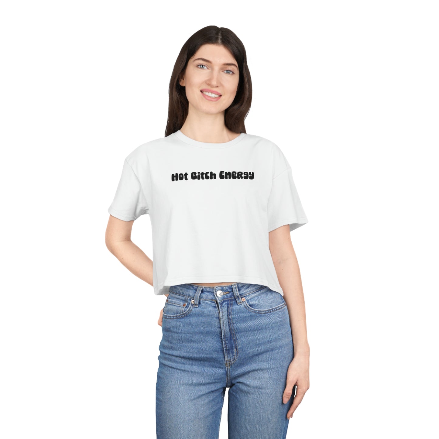 hot bitch energy cropped tee