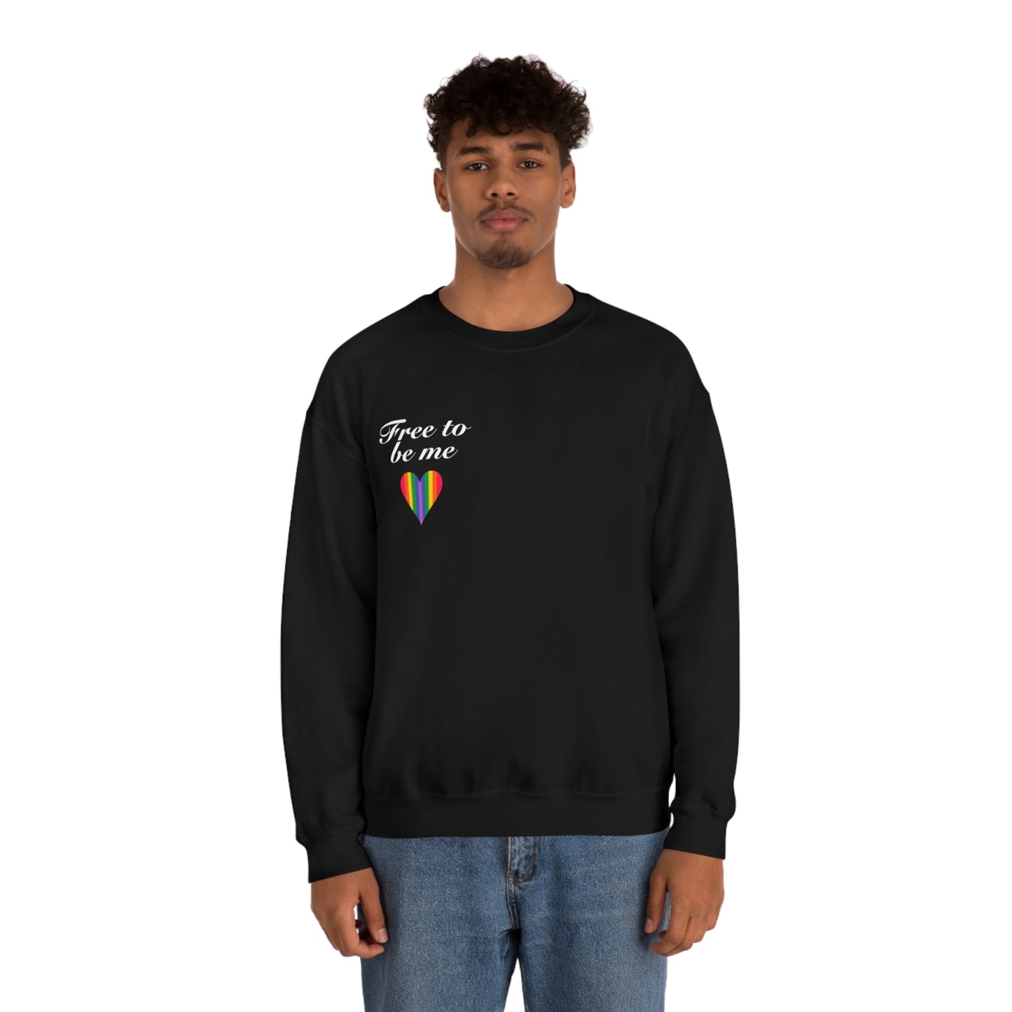 free to be me pride sweatshirt