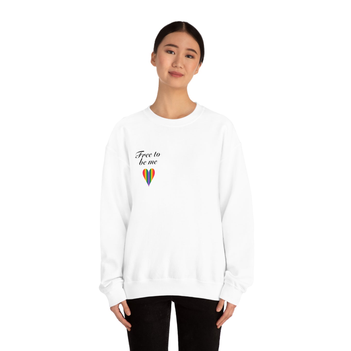 free to be me pride sweatshirt