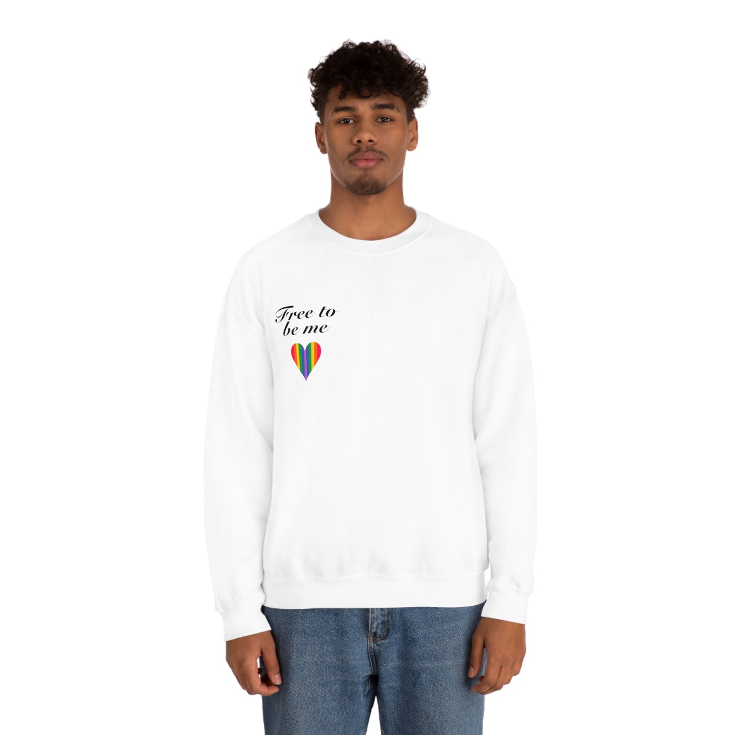 free to be me pride sweatshirt