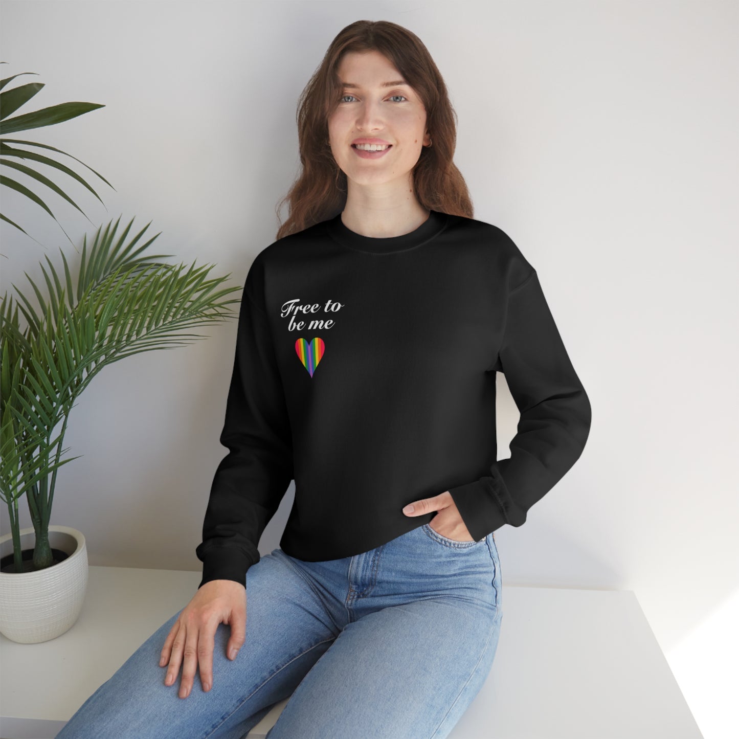 free to be me pride sweatshirt