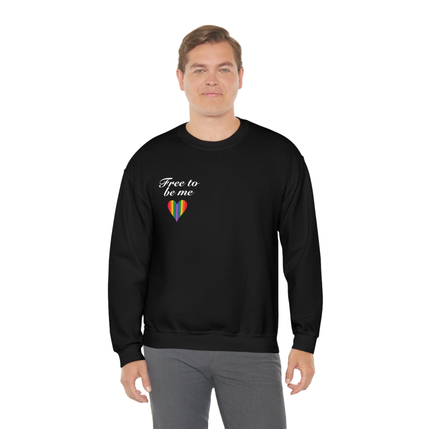 free to be me pride sweatshirt
