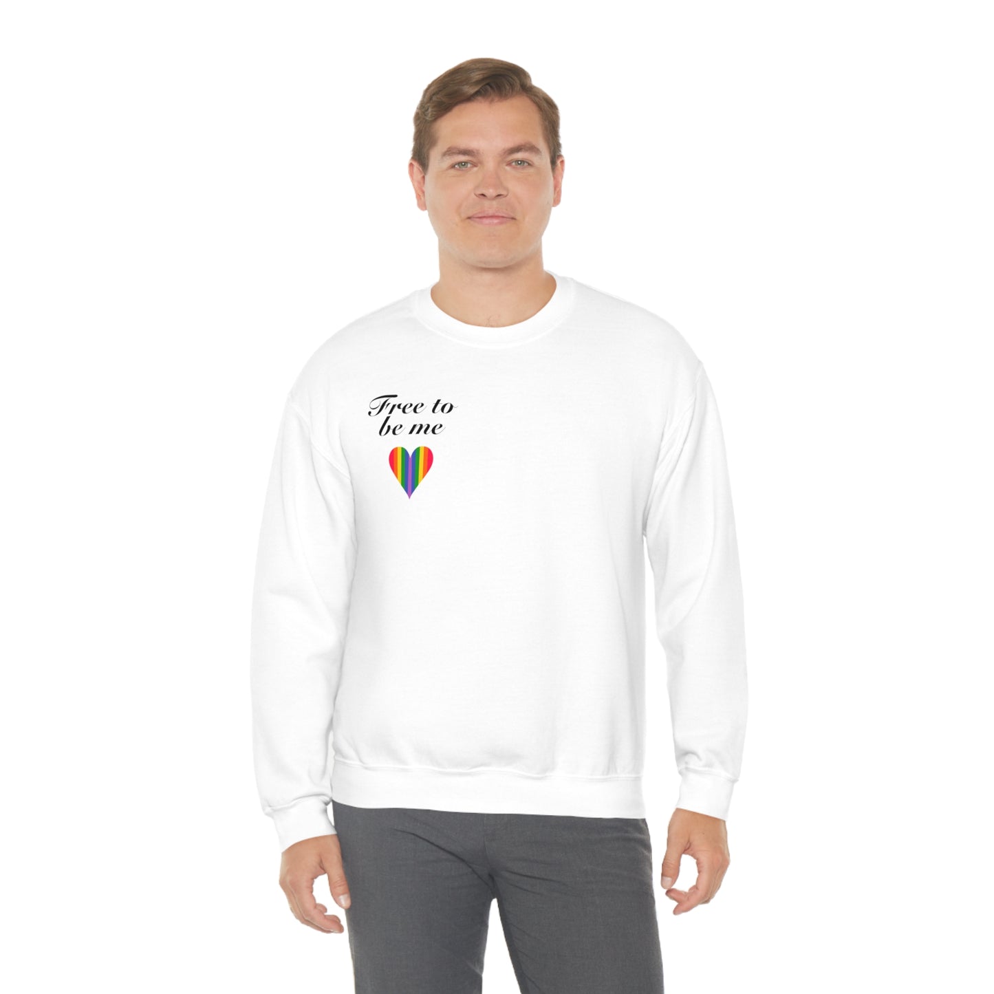 free to be me pride sweatshirt