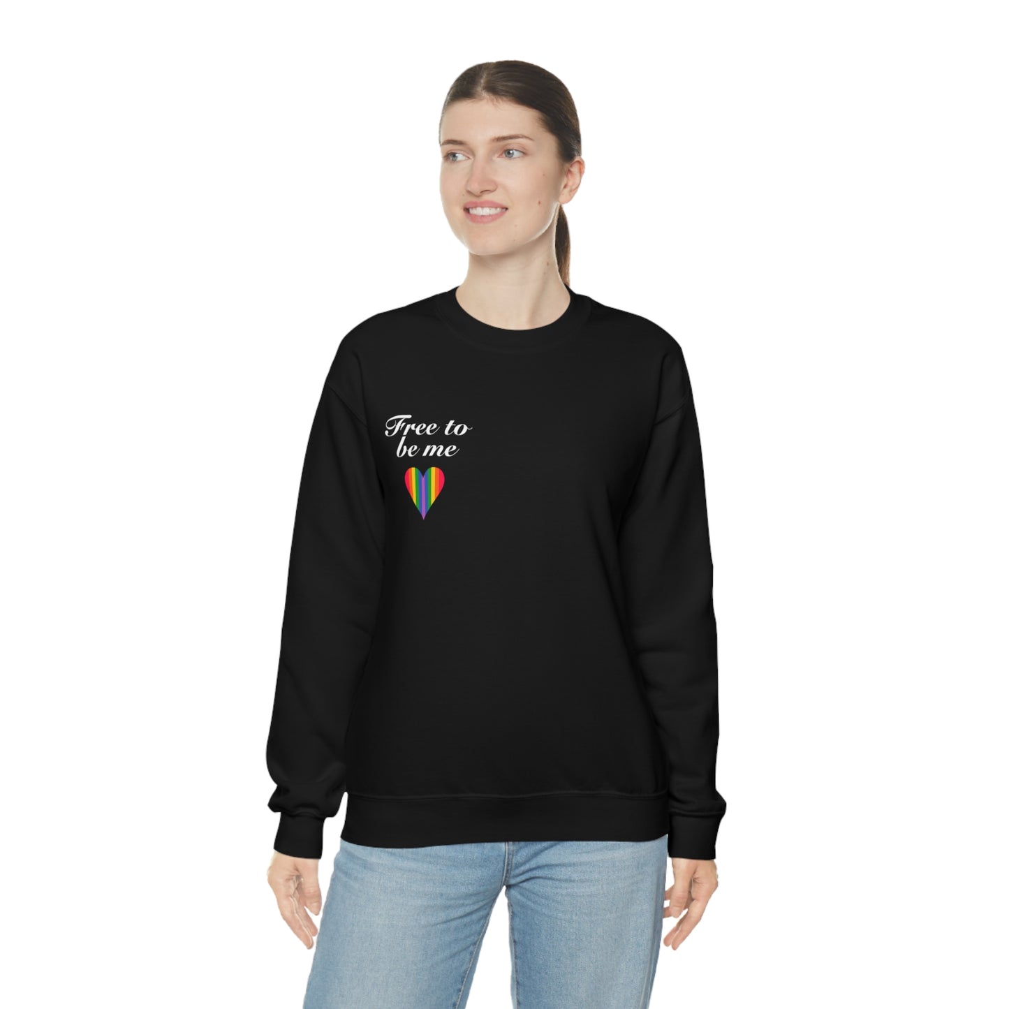 free to be me pride sweatshirt