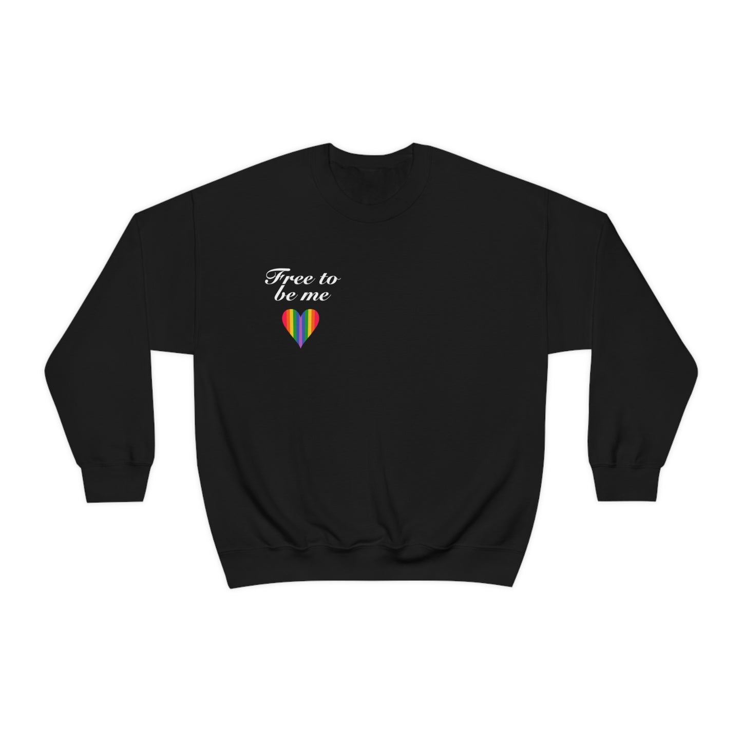 free to be me pride sweatshirt